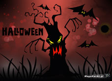 e-Kartka e Kartki z tagiem: e-Kartki Halloween W ciemnościach, kartki internetowe, pocztówki, pozdrowienia
