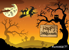 e-Kartka   Halloween noc czarownic, kartki internetowe, pocztówki, pozdrowienia