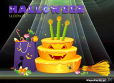 e-Kartka Darmowe e Kartki Halloween Słodkości w Halloween, kartki internetowe, pocztówki, pozdrowienia