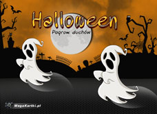 e-Kartka Darmowe e Kartki Halloween Pogrom duchów, kartki internetowe, pocztówki, pozdrowienia
