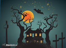 e-Kartka e Kartki z tagiem: e-Kartki Halloween Noc nietoperzy, kartki internetowe, pocztówki, pozdrowienia
