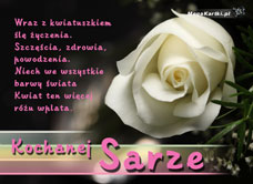 e-Kartka e Kartki z tagiem: Róża Kochanej Sarze, kartki internetowe, pocztówki, pozdrowienia