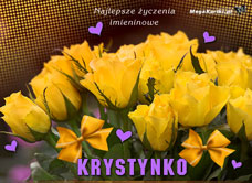 e-Kartka e Kartki z tagiem: Życzenia imieninowe Kartka dla Krystyny, kartki internetowe, pocztówki, pozdrowienia