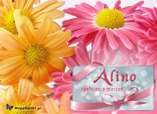 e-Kartka e Kartki z tagiem: Życzenia na imieniny e-Kartka dla Aliny, kartki internetowe, pocztówki, pozdrowienia