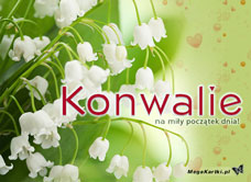 e-Kartka e Kartki z tagiem: Kartka kwiaty Konwalie, kartki internetowe, pocztówki, pozdrowienia