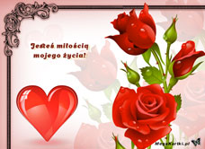 e-Kartka e Kartki z tagiem: Imieniny Miłosne róże, kartki internetowe, pocztówki, pozdrowienia
