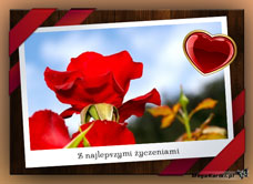 e-Kartka Darmowe e Kartki Kwiaty Z najlepszymi życzeniami, kartki internetowe, pocztówki, pozdrowienia