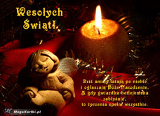 e-Kartka e Kartki z tagiem: e-Kartka bożonarodzeniowa Aniołek, kartki internetowe, pocztówki, pozdrowienia