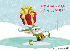 e-Kartka e Kartki z tagiem: Święty Mikołaj Prezencik dla Ciebie, kartki internetowe, pocztówki, pozdrowienia