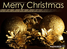 eKartki Boże Narodzenie Święta w barwach złota, 