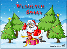 e-Kartka e Kartki z tagiem: Merry Christmas Pod choinkami, kartki internetowe, pocztówki, pozdrowienia