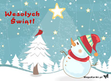 e-Kartka e Kartki z tagiem: Kartki bożonarodzeniowe Życzenia od bałwanka, kartki internetowe, pocztówki, pozdrowienia