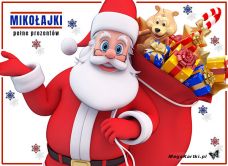 e-Kartka e Kartki z tagiem: Kartki bożonarodzeniowe Mikołajki pełne prezentów, kartki internetowe, pocztówki, pozdrowienia