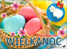 e-Kartka e Kartki z tagiem: Kartki Wielkanoc online W wielkanocnym koszyczku, kartki internetowe, pocztówki, pozdrowienia