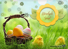 e-Kartka  Wielkanocny koszyczek, kartki internetowe, pocztówki, pozdrowienia