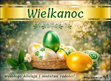 e-Kartka elektroniczne Wesołego Alleluja i mnóstwa radości!, kartki internetowe, pocztówki, pozdrowienia