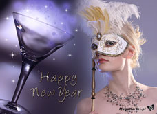 e-Kartka e Kartki z tagiem: Darmowe karki noworoczne Magia Nowego Roku, kartki internetowe, pocztówki, pozdrowienia