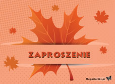 e-Kartka e Kartki z tagiem: Darmowe pocztówki Zaproszenie na jesienny spacer, kartki internetowe, pocztówki, pozdrowienia