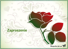 eKartki Zaproszenia Zaproszenie z różą, 