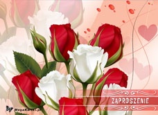 e-Kartka e Kartki z tagiem: Zaproszenia ogólne Różana propozycja, kartki internetowe, pocztówki, pozdrowienia