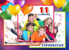 e-Kartka e Kartki z tagiem: Urodziny Radosne zaproszenie 11, kartki internetowe, pocztówki, pozdrowienia