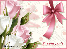 e-Kartka e Kartki z tagiem: Zaproszenia ogólne Zaproszenie pełne róż, kartki internetowe, pocztówki, pozdrowienia
