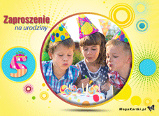 e-Kartka e Kartki z tagiem: Urodziny Zaproszenie na 5 urodziny, kartki internetowe, pocztówki, pozdrowienia