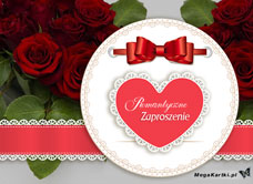 e-Kartka e Kartki z tagiem: Zaproszenia kartki Romantyczne Zaproszenie, kartki internetowe, pocztówki, pozdrowienia